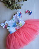 12-18m Pink Floral Tutu Dress