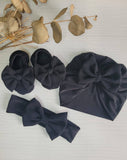 Baby Girls Black Bow Shoes