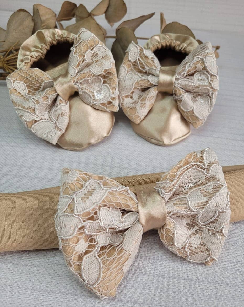Baby Girls Satin Bow Shoes