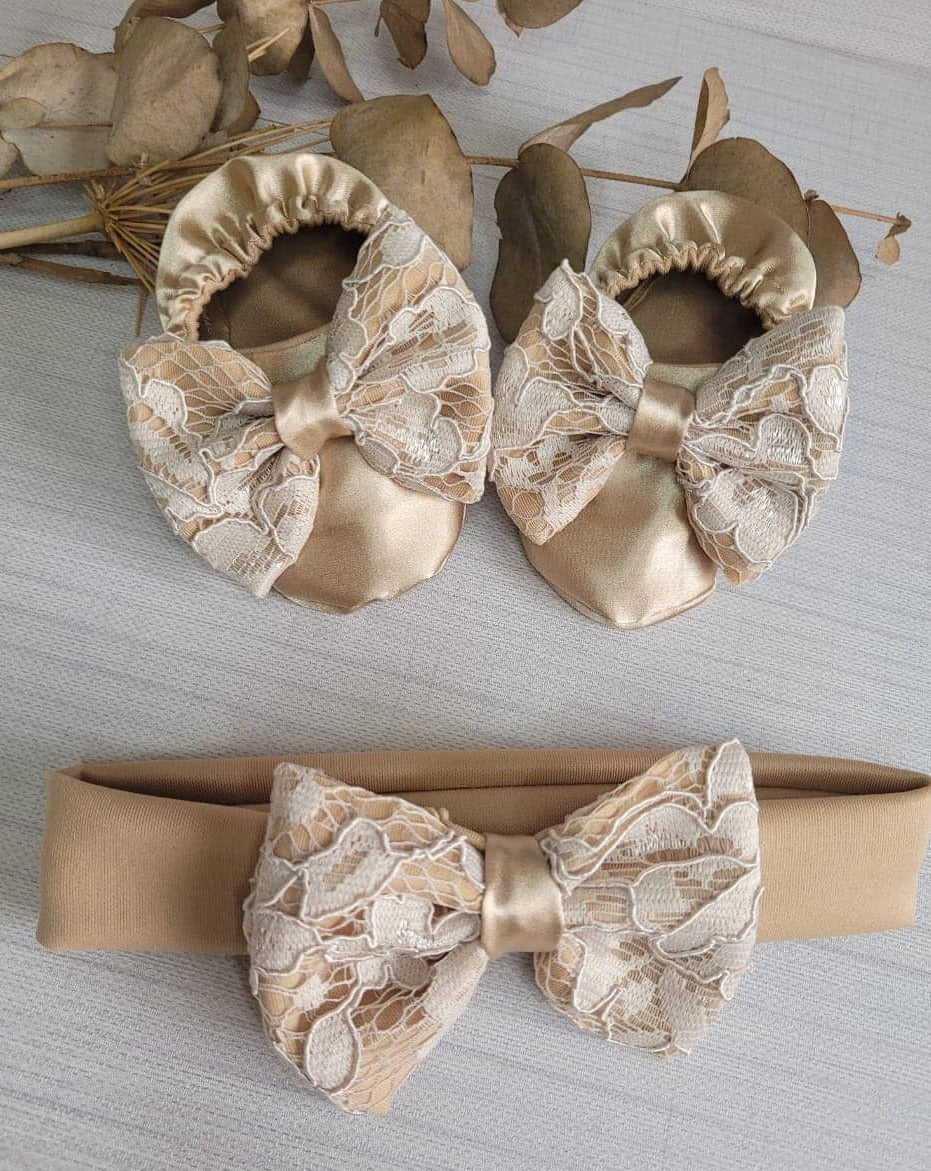 Baby Girls Satin Bow Shoes