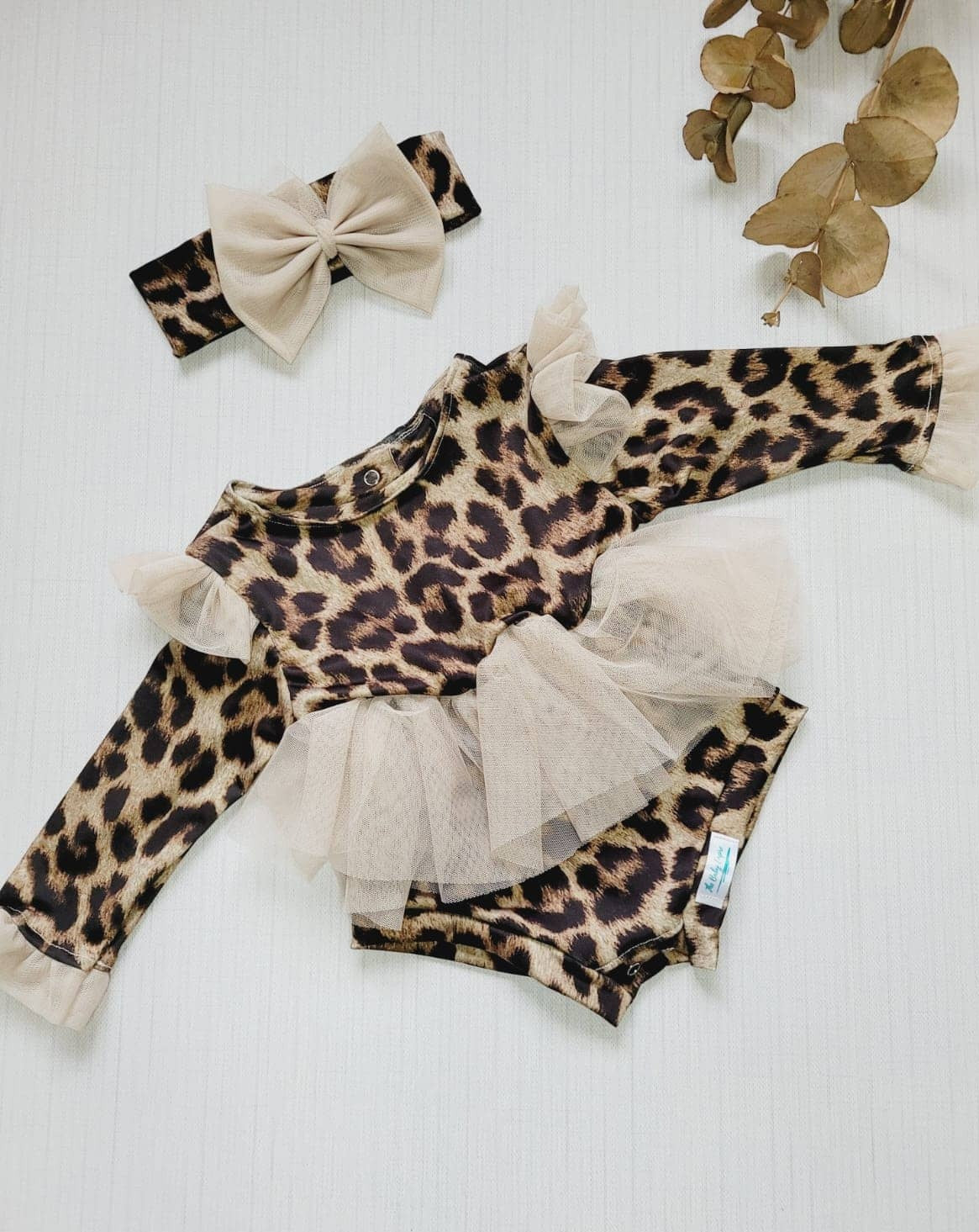 Baby Girls Leopard Romper Set