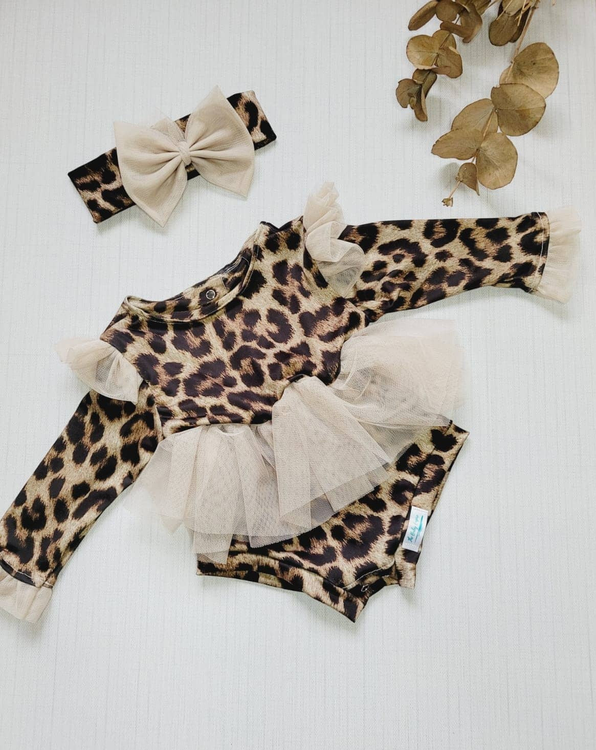 Baby Girls Leopard Romper Set